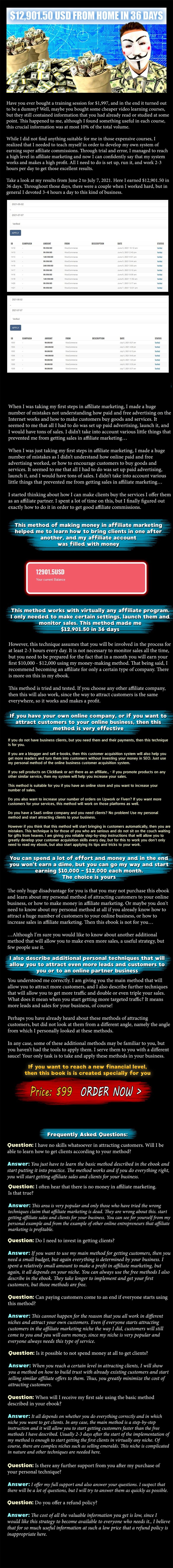 Affiliate Secrets Exposed – How I Earned an Extra $12,901.50 From Home in 36 Days and How You Can Repeat My Success Free Download