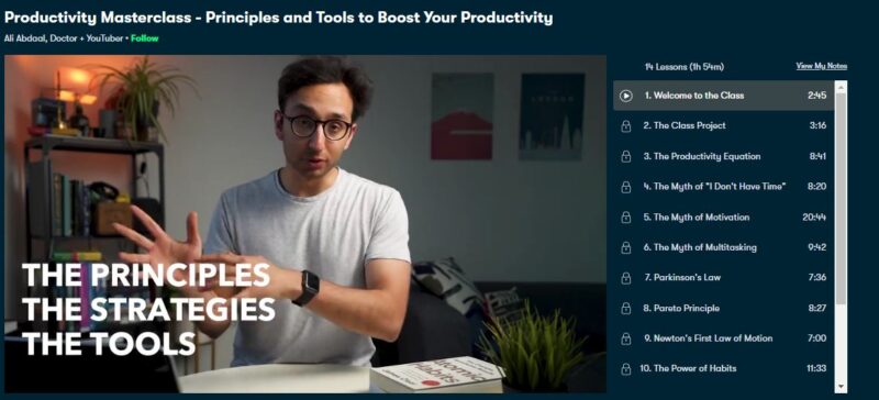 Ali Abdaal – Productivity Masterclass – Principles and Tools to Boost Your Productivity Download