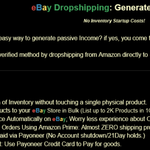 [METHOD] ⚡️➡️$390/Week BLUEPRINT+PROOF|✅Scalable Method|❤️Amazon to eBay Dropship✅ Download