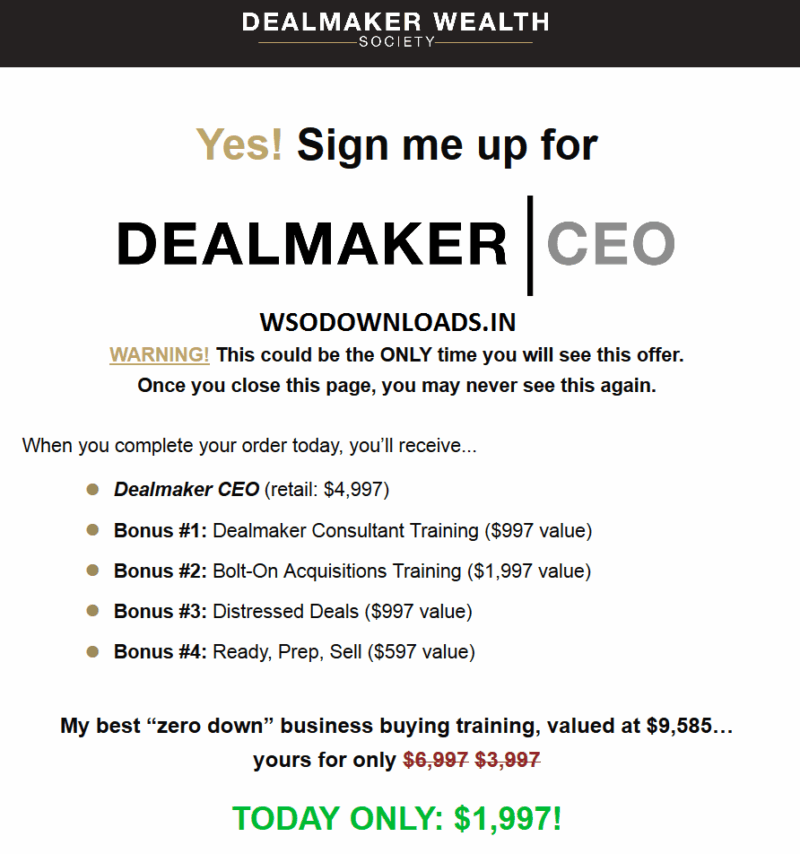 [SUPER HOT SHARE] Carl Allen – Dealmaker Wealth Society Download