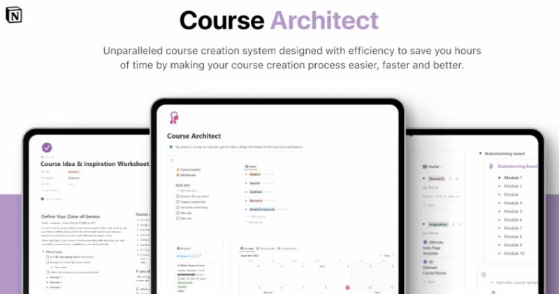 Course Architect – Ultimate Course Creation System for Notion Download