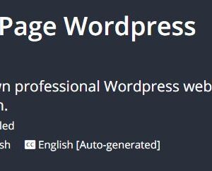 [GET] Create a Professional 1-Page WordPress Website Download
