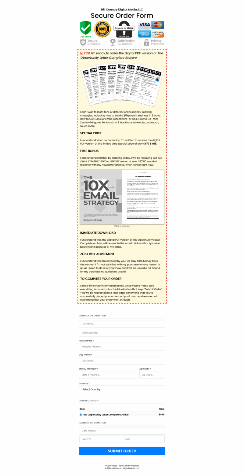 Duston Mcgroarty – The Opportunity Letter Complete Archive Download