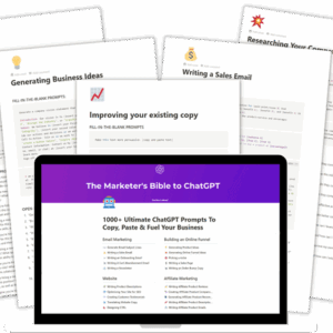 Darius Lukas – ⭐ The Marketer’s Bible to ChatGPT ✅ 1000+ ChatGPT Prompts to Copy, Paste & Scale Download