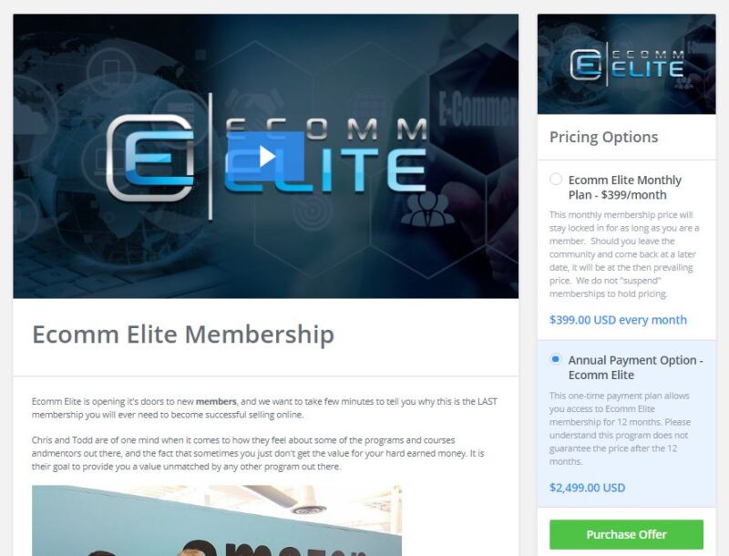 [SUPER HOT SHARE] Ecomm Elite Wholesale Amazon By Todd Snively and Chris Keef Download
