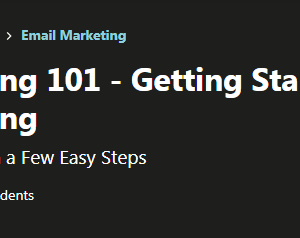 Email Marketing 101 – Getting Started with Email Marketing Free Download