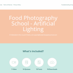 [SUPER HOT SHARE] Food Photography School – Artificial Lighting Course Download