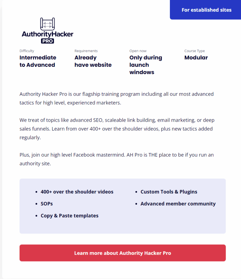 Gael Breton & Mark Webster – Authority Hacker Pro Platinum 2023 (Includes ALL SOPS) + The Authority Site System 3.0 Download