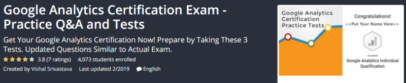 [GET] Google Analytics Certification Exam – Practice Q&A and Tests Download