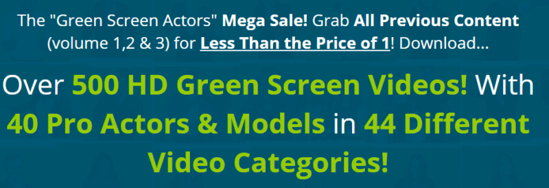Green Screen Actors Mega Sale – Blowout Sale! Over 500 HD Green Screen Videos! – Launching 10 May 2021 Free Download