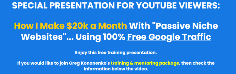 [SUPER HOT SHARE] Greg Kononenko’s – Caffeinated Niche Profits ( How I Make $20k a Month With “Passive Niche Websites”..Using 100% Free Google Traffic) Download
