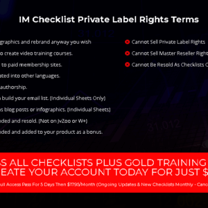 [GET] IM Checklist [2020 versions] Free Download