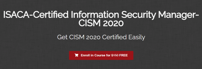 ISACA-Certified Information Security Manager-CISM 2020 Free Download