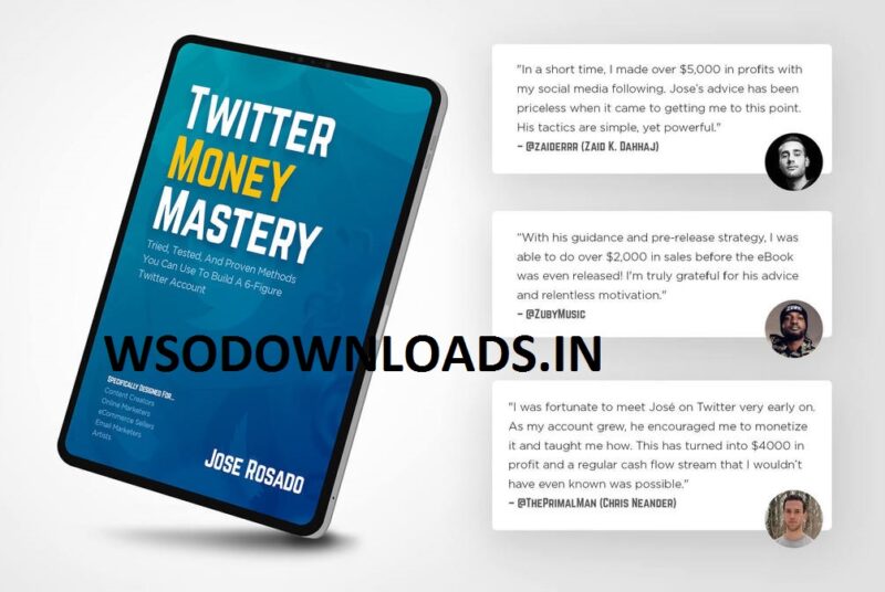 [SUPER HOT SHARE] Jose Rosado – Twitter Money Mastery Download