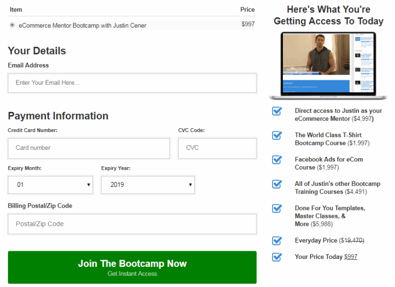 [SUPER HOT SHARE] Justin Cener – The eCommerce Bootcamp 2019 Download