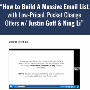 Justin Goff – How To Build A Massive Email List With Low-Priced ‘Pocket Change’ Offers Download