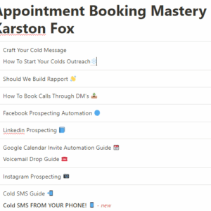Karston Fox – Appointment Booking Mastery Download