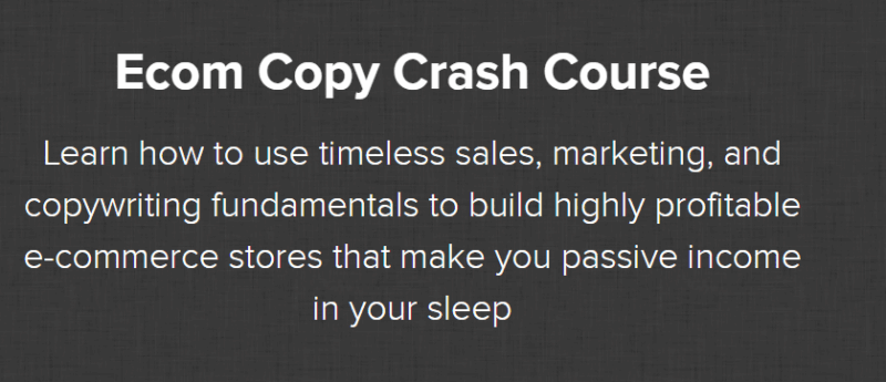 Nate Schmidt – Ecom Copy Crash Course Download