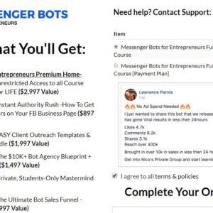 [SUPER HOT SHARE] Nico Moreno – Messenger Bots for Entrepreneurs $3500 Download