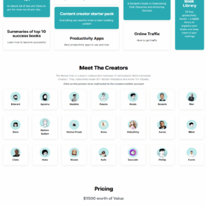 Notion Hub – 21 Creators Ft. Pascio I 100+ Templates I 15 eBooks I The Giga Brain Download