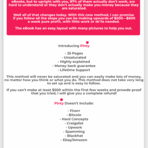 [GET] Pinty – Make $2000 Monthly in Year 2020 with PRIVATE Pinterest Method! Download