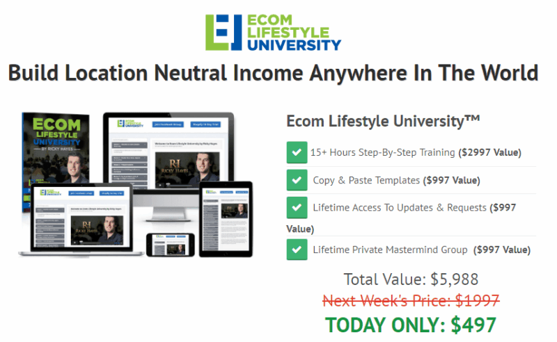 [SUPER HOT SHARE] Ricky Hayes – Ecom Lifestyle University Download