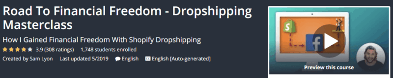 [GET] Road To Financial Freedom – Dropshipping Masterclass Download