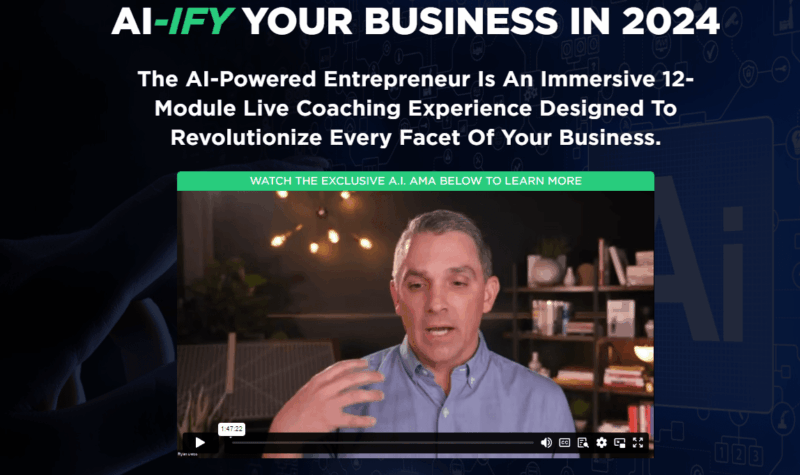 Ryan Deiss – AI-Powered Entrepreneur Accelerator ELITE Download