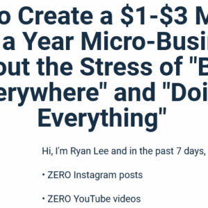 Ryan Lee – Micro-Business Workshop Download