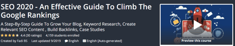 [GET] SEO 2020 – An Effective Guide To Climb The Google Rankings Download