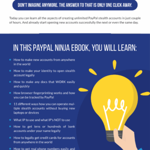 Start Creating Unlimited PayPal Stealth Accounts For Your Business Needs. Become Certified PayPal Ninja In A Day! EBOOK GUIDE Download