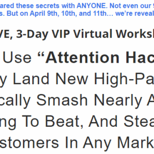 Stefan Georgi – The 3 Day “Attention Hacking” VIP Workshop Download