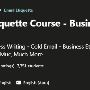 The Email Etiquette Course – Business Writing With Class Free Download