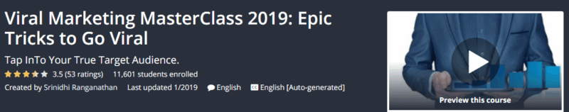[GET] Viral Marketing MasterClass 2019: Epic Tricks to Go Viral Download