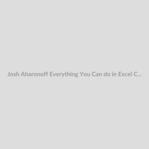 Josh Aharonoff – Everything You Can do in Excel Course Download